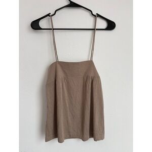 Elliot Mann Smocked Cami Tank Top Vacation Beach Coastal Clean‎ Girl Festival